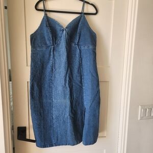 Denim Blue Spaghetti Strap Dress